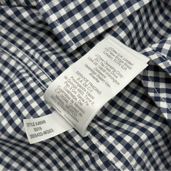 J. Crew Men’s Flex Classic Casual Button Down Shirt Black White XS - Picture 4 of 10